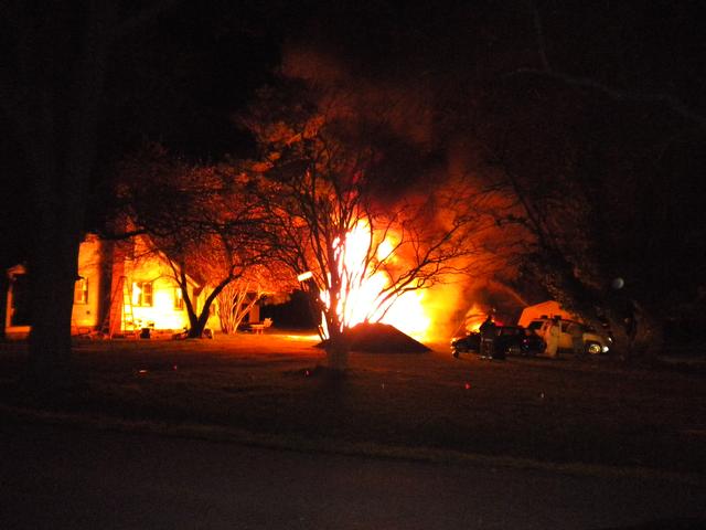 Shed fire in Colton's Point